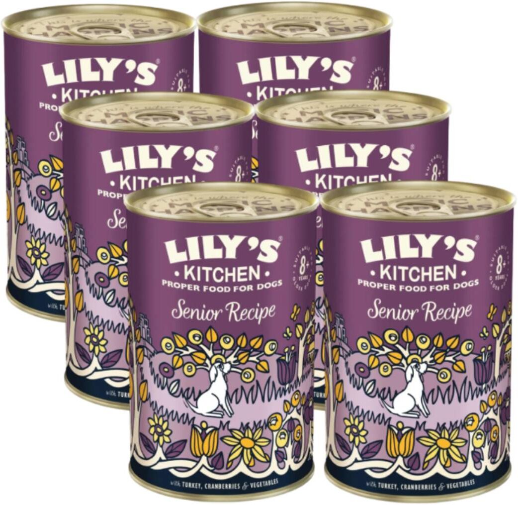 LILYS KITCHEN Kit Risparmio 6x400G Lily's Kitchen Recipe Dog SENIOR TACCHINO