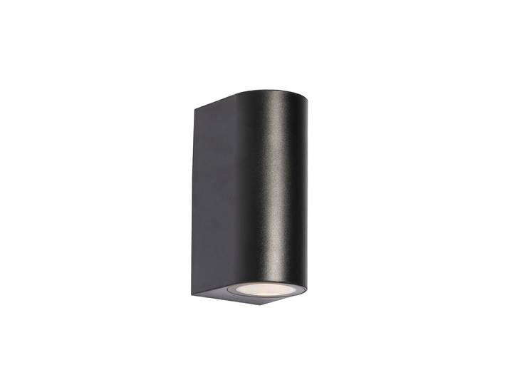 Applique murale extérieure moderne en plastique noir ovale 2