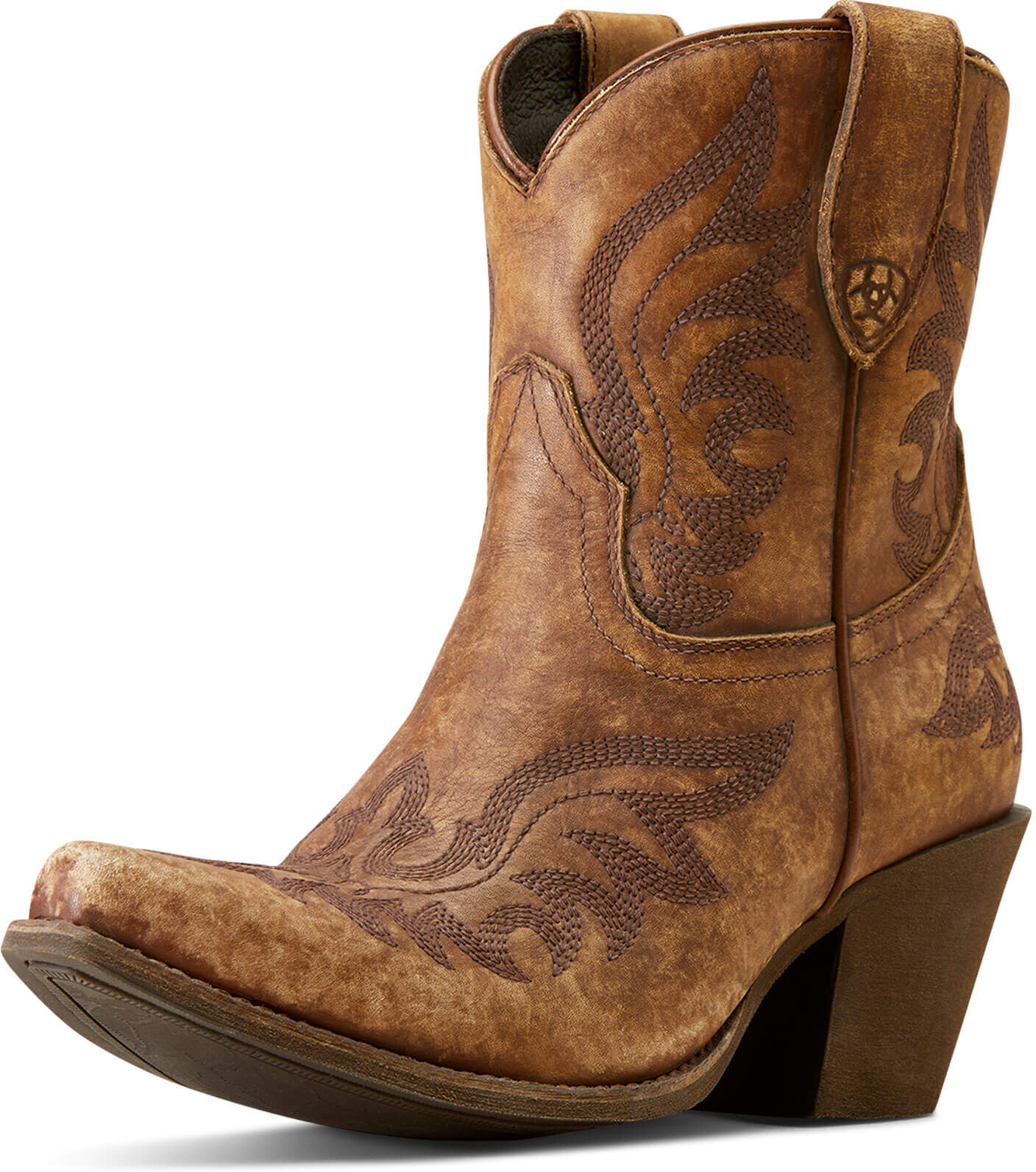 Women's Chandler X Toe Cowgirl Boots in Naturally Distressed Brown, Size: 5.5 B / Medium by Ariat