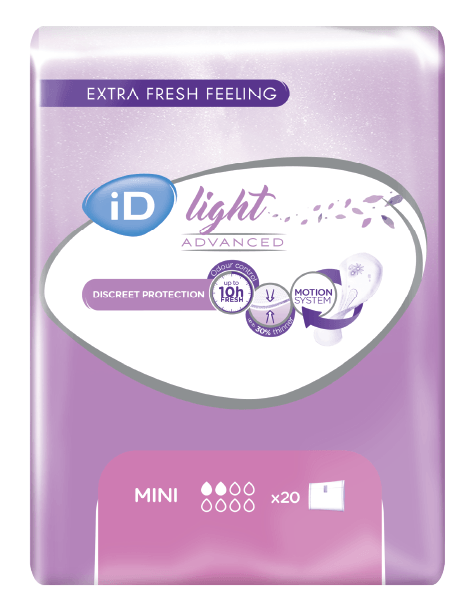 Ontex iD iD Discreet Light Pads Mini - 24 paquets de 20 protections
