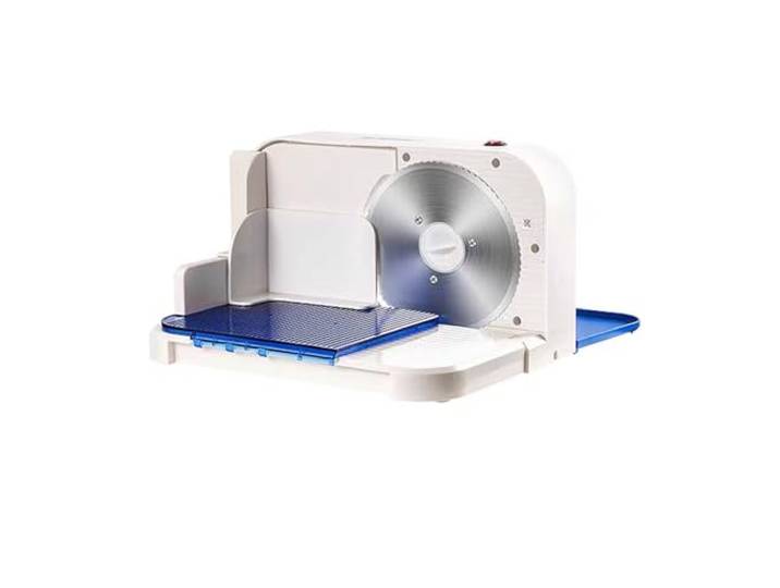 Brotschneidemaschine Klappbar Elektrischer Allesschneider Elektrisch Fleisch Schneidemaschine Wurstschneider Stufenlose Schnittstärke 0-15 Mm Großes Rostfreies Edelstahlmesser Ø 190 Mm 200 Watt