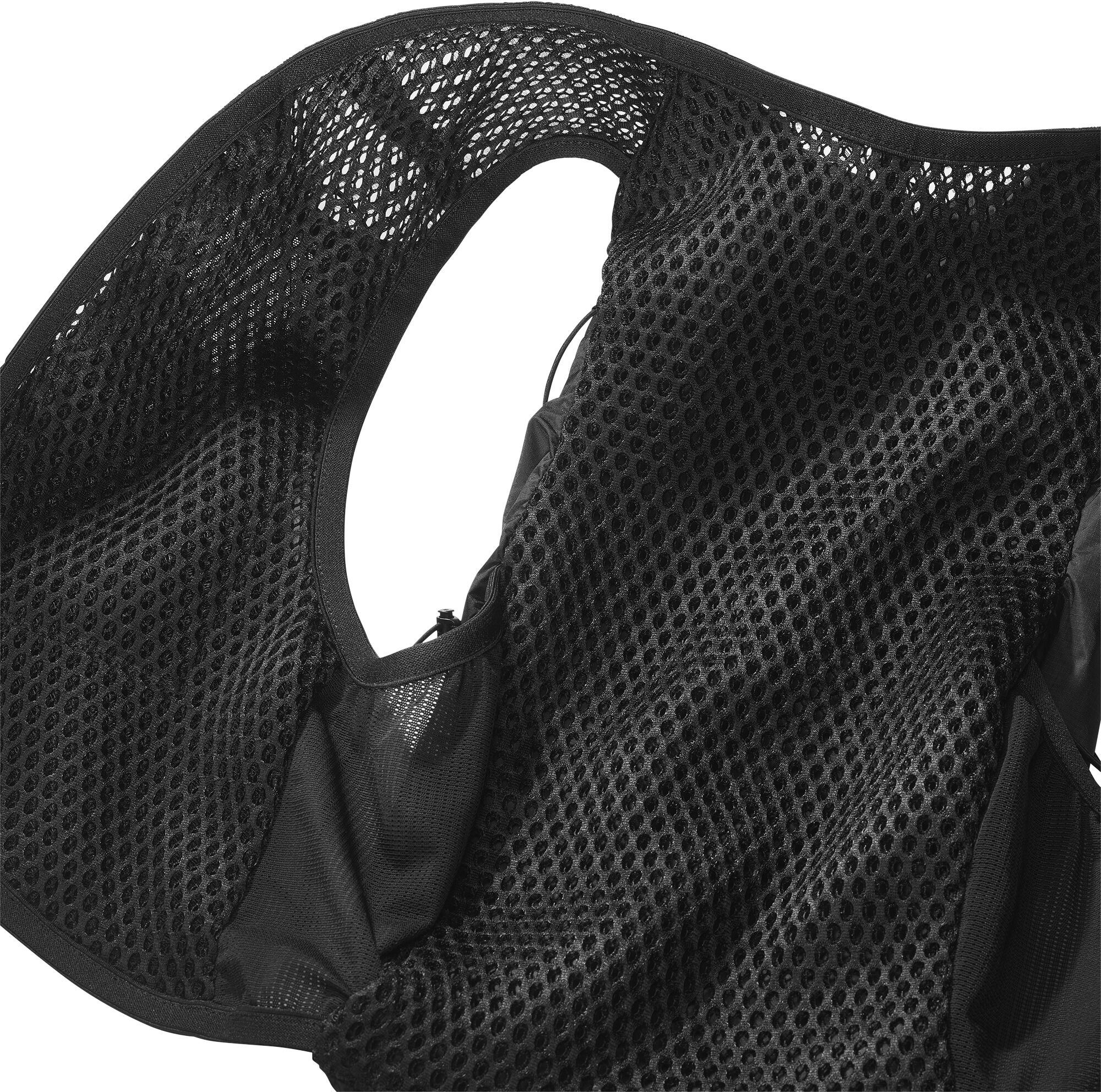 Trinkrucksack SALOMON "ACTIVE SKIN 12 NO FLASKS" Gr. XS, schwarz (schwarz, metal), Rucksäcke, XS, Polyester, Trinkrucksack