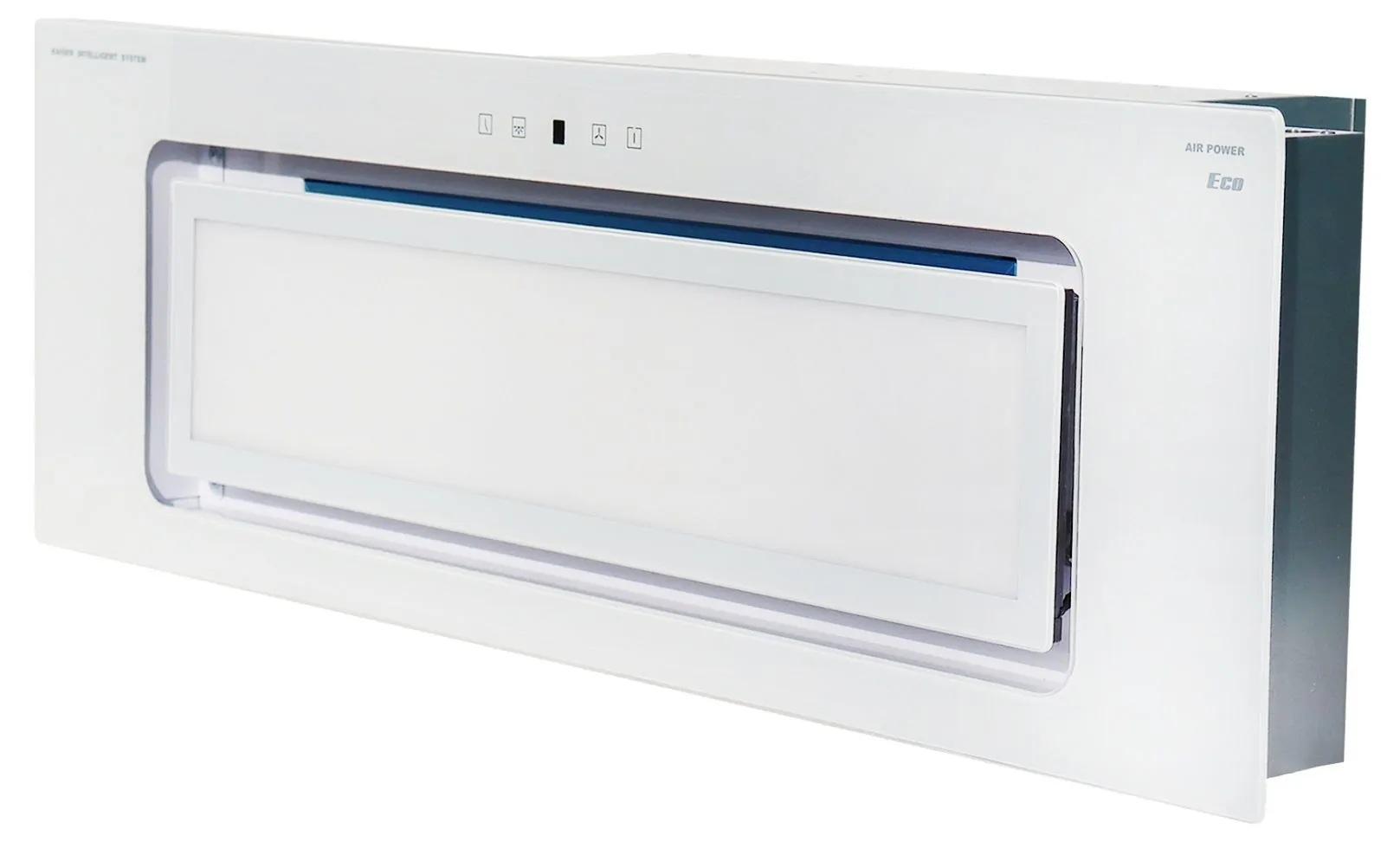 Kaiser EA 946 W Eco Deckenhaube, Lüfterbaustein, Einbau Dunstabzugshaube 90 cm, 1250 m³/h,Weißglas
