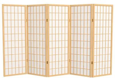Red Lantern 4 ft. Short Window Pane Shoji Screen