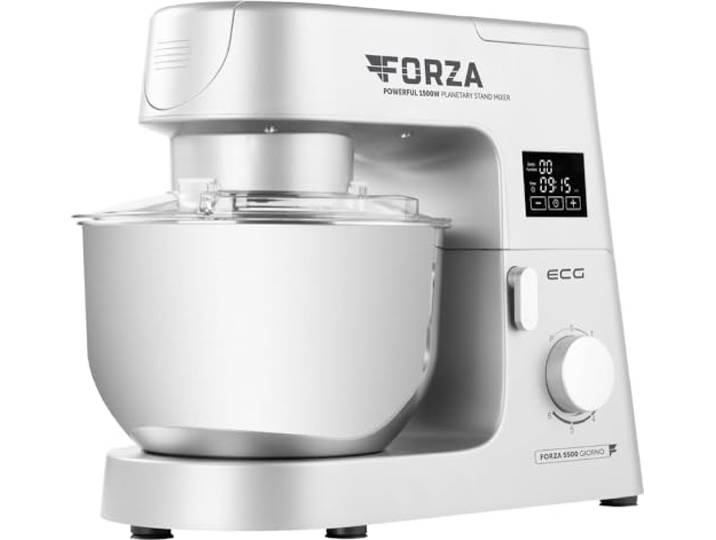 ECG FORZA 5500 Küchenmaschine Silber 1500 W Touch Display LED Silber