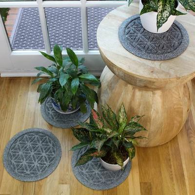 Bungalow Dba Matterly Flower of Life 12 Inch Plant Trivets Set of Four, Set of Four, Slate Blue