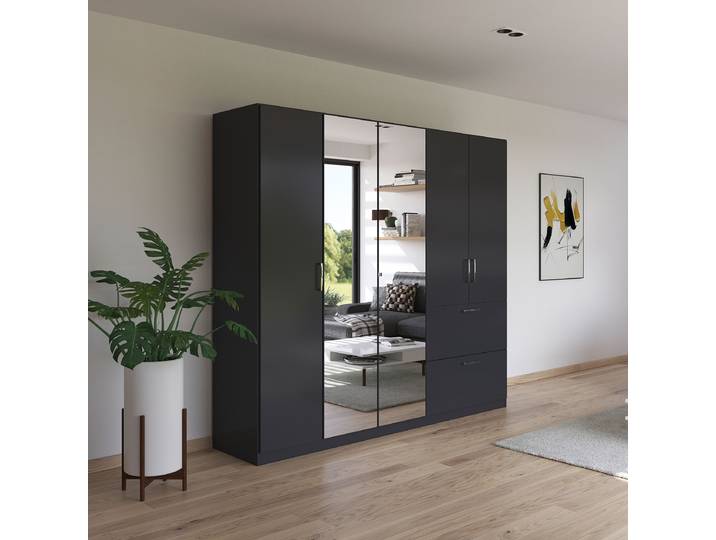 Drehtürenschrank Padua 226cm Grau/Graumetallic