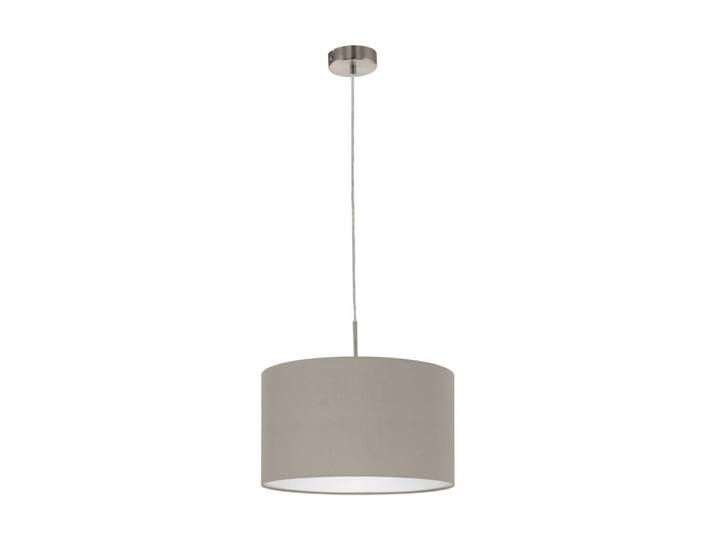 EGLO Pasteri, Flexible Halterung, Nickel, Graubraun, Graubraun, Stahl, Stoff, Drinnen