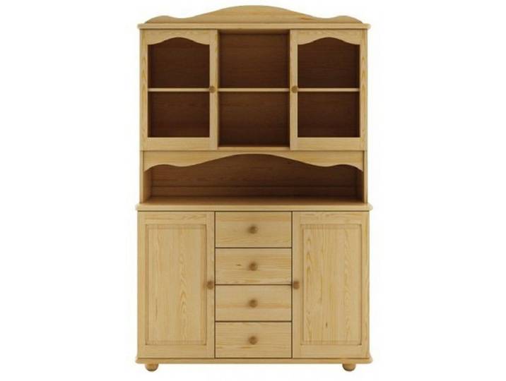 JVmoebel Buffet Rustikaler Geschirrschrank aus massivem Holz in Naturfarbe (1-St., Buffet) Made in Europa
