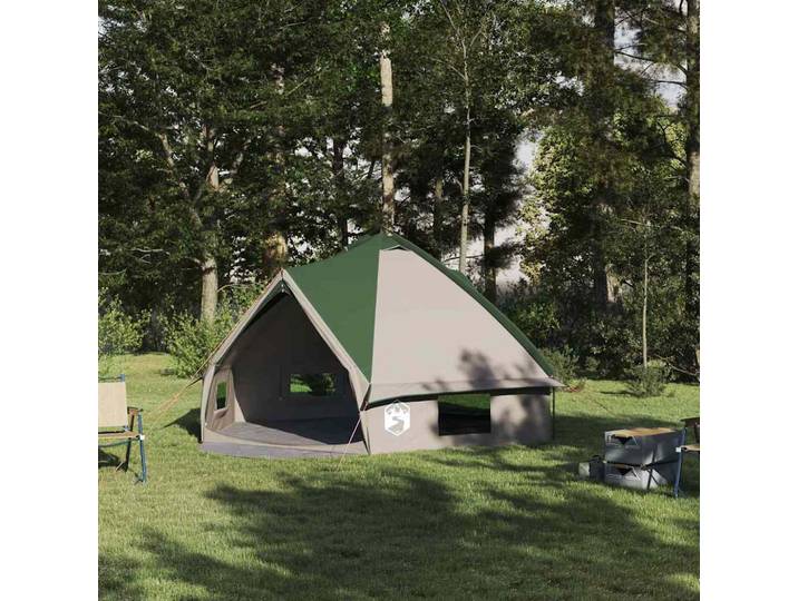 vidaXL Teepee Zelt für 6 Personen 6 Personen Grün und Weiß