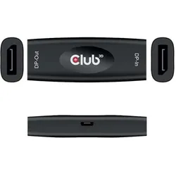 Club 3D DisplayPort 1.4 Active Repeater (DisplayPort, DisplayPort), Video Adapter, Schwarz