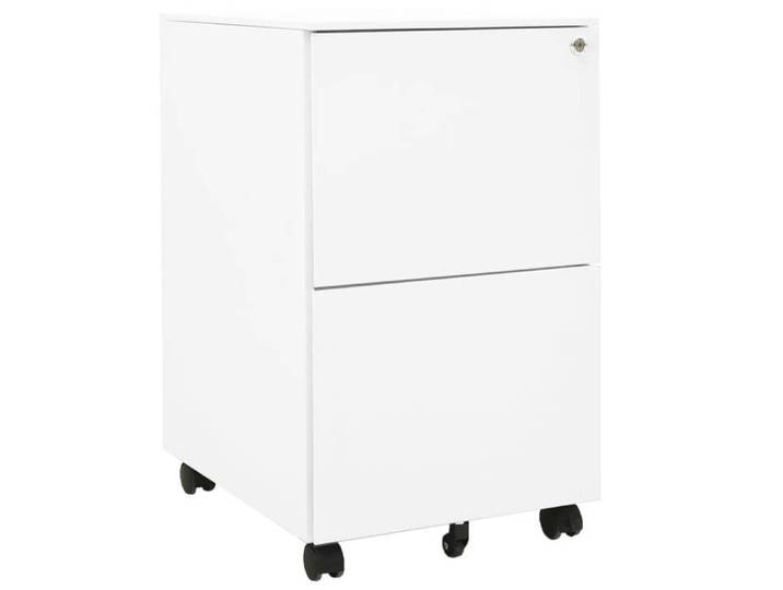 Armoire à dossiers Blanc - Magnifique Classeur mobile Blanc 39x45x67cm Acier CL6394337