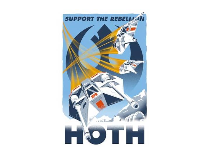 Komar Wandbild - Star Wars Hoth Temporary Headquarter - Größe 50 x 70 cm - Ohne Rahmen - Poster, Kunstdruck, Kinderzimmer, Wanddekoration