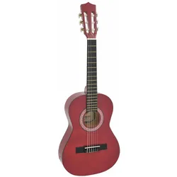 Dimavery AC-303 Klassikgitarre 1/2, rot (Akustik Gitarre, Blackwood, Linde, Nylon, Okoume), Gitarre, Rot