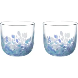 Like. by Villeroy & Boch Wasserglas, 2 Stück Like Confetti Aqua, Trinkgläser, Blau