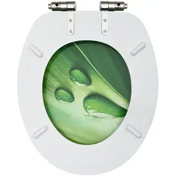 vidaXL, WC Deckel, Zakaria (2 Stück Grüner Wassertropfen)