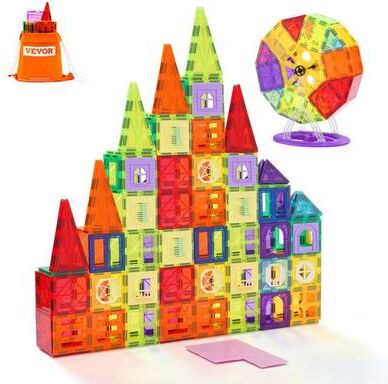 Tools, Home & Hobby Magnetic Tiles 180 Piece Building Blocks Set For Kids STEM Learning Magnetic Tiles 180 Piece Building Blocks Set For Kids STEM Learning