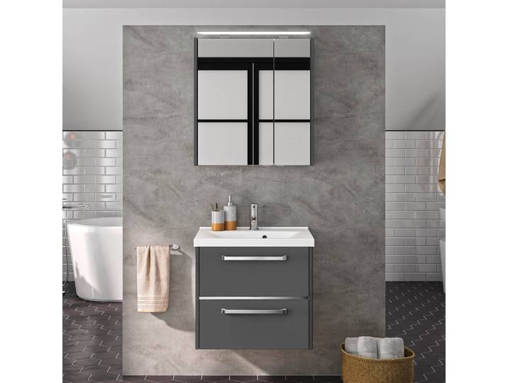 Badezimmerset 3050 III 2-teilig 62cm Grau/Matt Grau