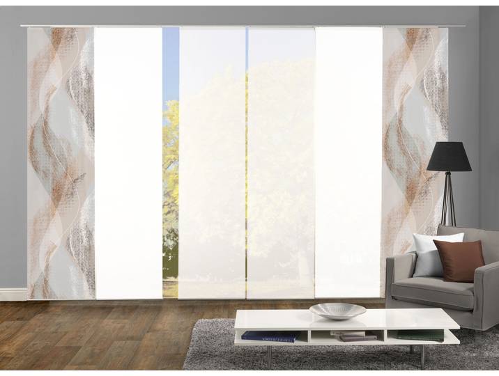Schiebegardine HOME WOHNIDEEN TORRE , braun (kupferfarben), B:60cm H:245cm, Polyester, Gardinen, Schiebegardine, DIGITALDRUCK