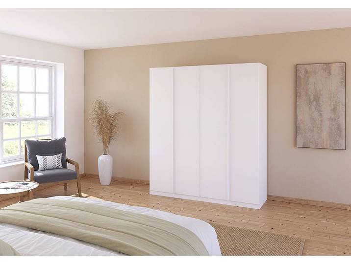 Drehtürenschrank 181cm Weiß/Alpinweiß Basic