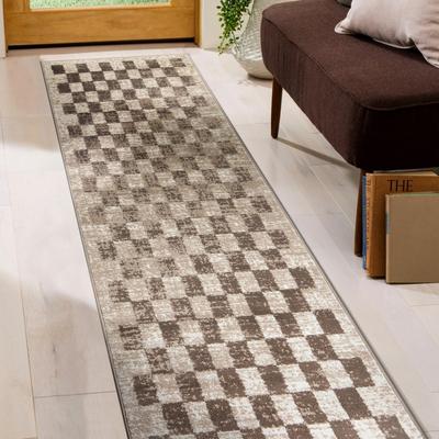 World Rug Gallery Contemporary Checkered Area Rug