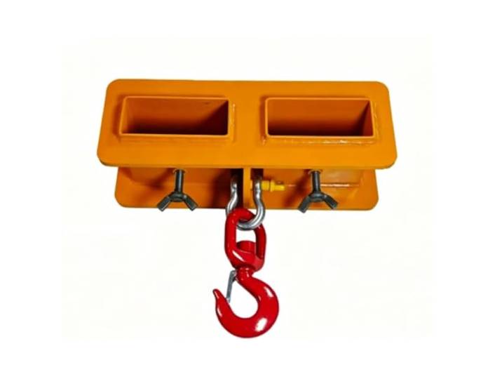 Gabelstapler-Hebevorrichtung, Gabelstapler-Hebehaken, Stahl Gabelstapler-Kranhaken, Schwerlast-Doppelgabelstapler-Mobilkran mit drehbarem Haken zum Heben schwerer Güter(2000kg)