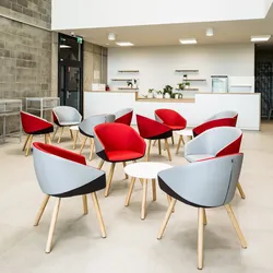 Lounge Polsterstuhl mit Holzbeinen Up3a