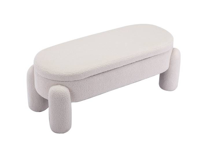 WAHSON OFFICE CHAIRS Sitzbank mit Stauraum Sitzhocker Schlafzimmer aus Samt/Teddystoff