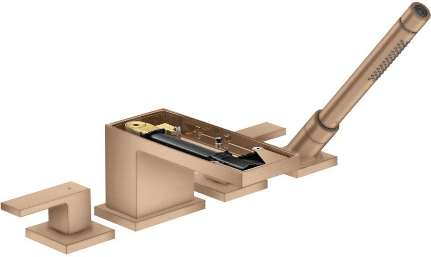 Hansgrohe Fertigset Axor MyEdition 4-L-BW-Rand-Arm., o. Pl., brush. r gold (47432310)