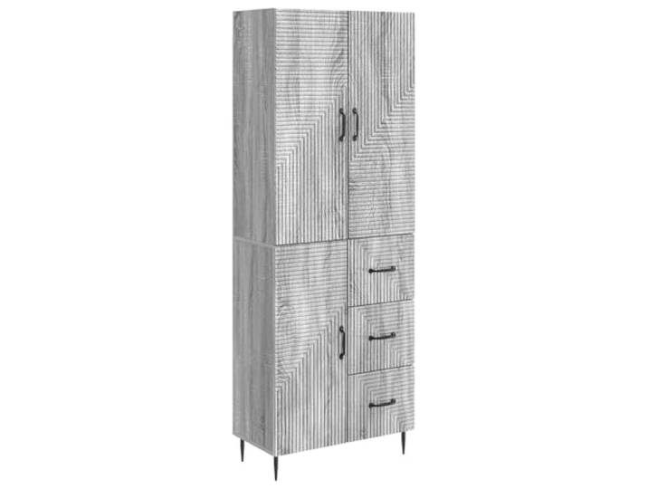 PUGYNBK Modularer Schrank, Grau, 2 Stück, Holz, Technik Stapelbar, wasserdicht, UV-Schutz, platzsparendes Design, einfache Reinigung