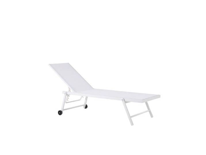Transat inclinable en aluminium avec revêtement blanc PORTOFINO