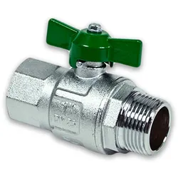 Messing Trinkwasserkugelhähne mit Flügelgriff IG auf AG (Ausführung: 1'' Pmax: 40bar)