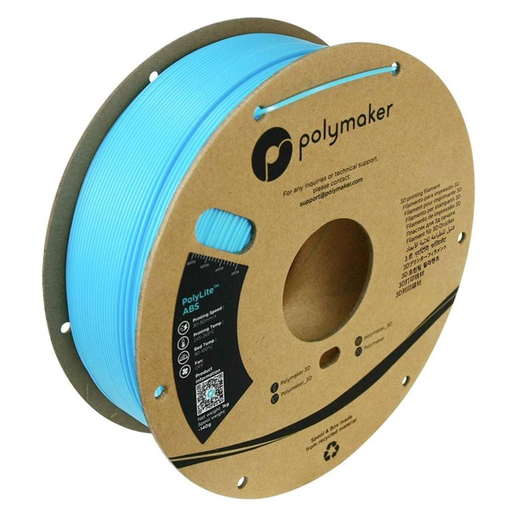 Polymaker PolyLite ABS Hellblau 1,75 mm 1000 g (ABS, 1000 g, 1.75 mm) (PE01031)