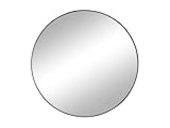 Vente-unique - Miroir Mural Rond en métal - D.80 cm - Noir - JAFFREL