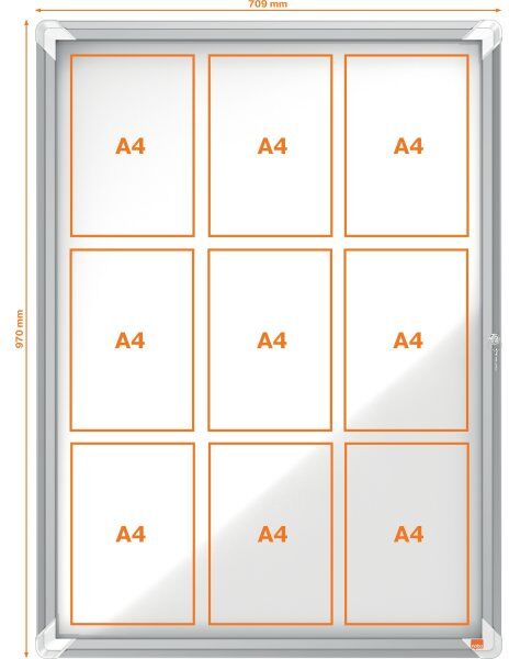 Nobo Opslagsskab Til 9 A4 Ark (97x71) Indendørs