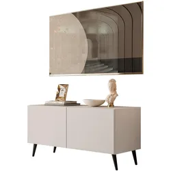 TV-SCHRANK COLGANTE 100 cm Kaschmir aun Schwarzen Beinen