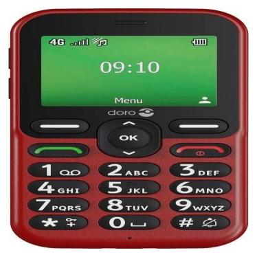 Doro Smartphone E10 RED 4G (Red, 4G) (DORO)