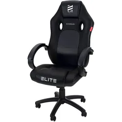 ELITE Gaming-Stuhl EXODUS, Memory-Schaum, extra hohe Rückenlehne, Wippmechanik, Armpolster, MG100 (Schwarz)