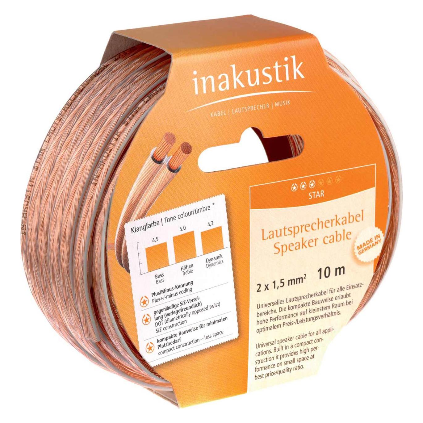Inakustik Star (10 m, 2.50 mm²) (003022010)