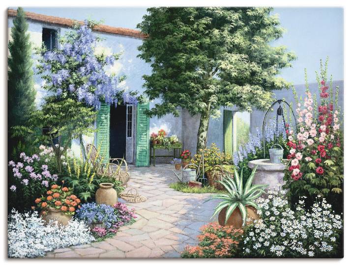 Wandbild ARTLAND Ein kleines Paradies , grün (farbe bild(er): grün), B:80cm H:60cm, Bilder, Wandbild, als Leinwandbild, Poster in verschied. Grössen