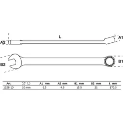BGS Maul-Ringschlüssel extra lang SW 10 mm - 1228-10