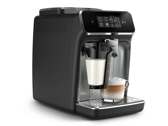 PHILIPS Kaffeevollautomat EP2336/40 2300 Series , schwarz (panthera schwarz), B:24,6cm H:37,1cm T:43,3cm, Kaffeevollautomaten, mit LatteGo-Milchsystem, Kaffeevollautomat