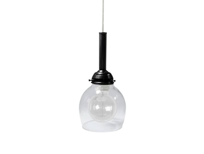Suspension métal cable cloche noir D15cm