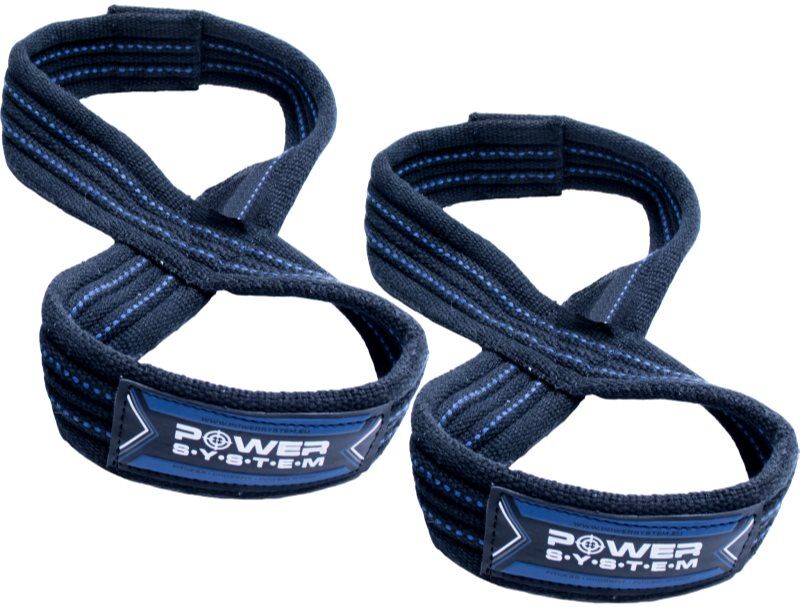 Power System Figure 8 Straps sangles de tirage teinte/couleur Blue S/M 2 pcs
