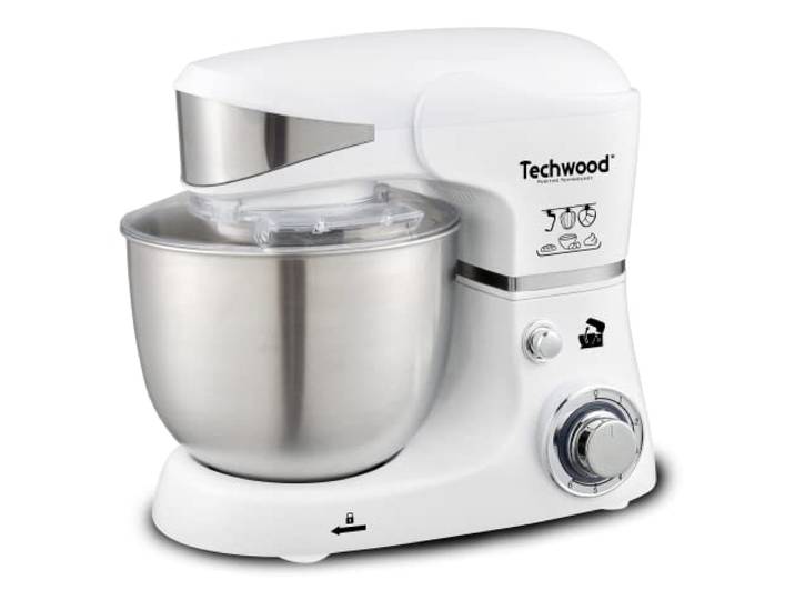 Techwood TRO-1051 Knetmaschine, 5 l, 1000 W, Weiß