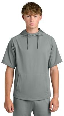 Richardson RA7200SSH Charge Performance Fleece Short Sleeve Hoodie in Grey size Small   Polyester Blend
