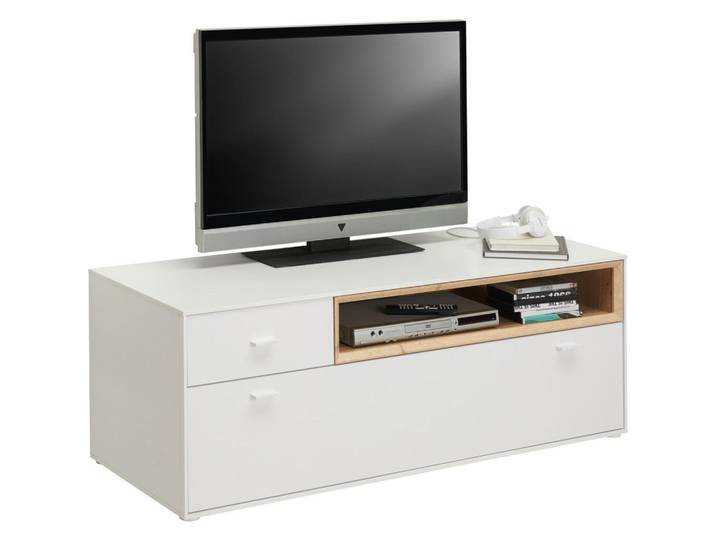 Hom`in Tv-Element, Weiss, Eichefarben, Holzwerkstoff, 1 Schublade(n) Schubladen, 130x48x50 cm, Baby- und Kindermöbel, Kinderzimmer & Jugendzimmer, Phonomöbel