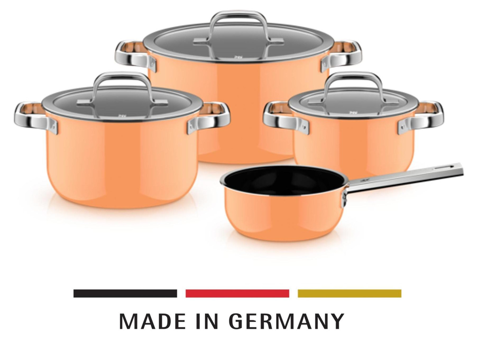 WMF FT Mineral Pro pannenset, 4-delig, papaya-oranje