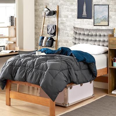 DormCo Faded Black/Nightfall Navy Reversible Twin XL Comforter