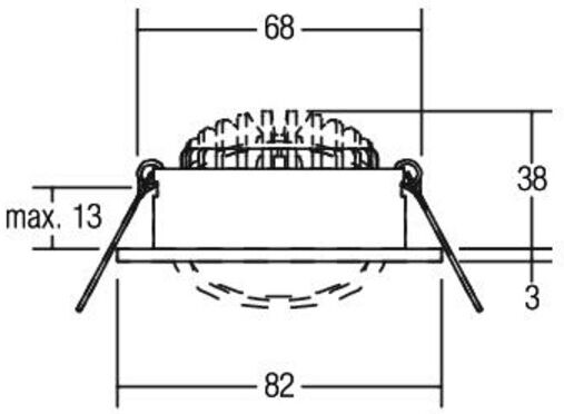 brumberg Set de spots LED encastrables 230V 38° 3000K 39383173 (39383173)